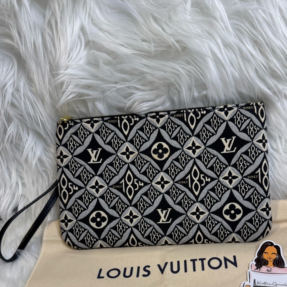 Louis Vuitton 1854 Neverfull Fabric Pouch with Black Interior
